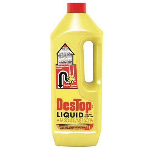 Illustration de : Déboucheur Destop liquide - flacon 1L