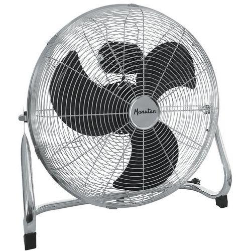 Illustration de : Ventilateur brasseur d'air chromé à poser - Manutan Expert
