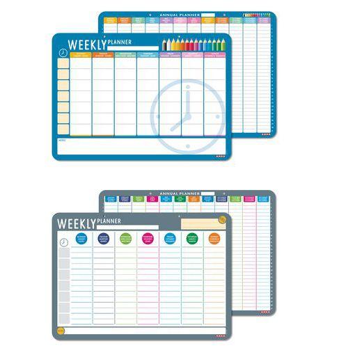 Illustration de : Tableau planning 34 x 48 cm effaçable à sec