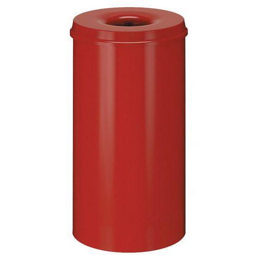 Poubelle anti-feu 50L Rouge thumbnail image 1