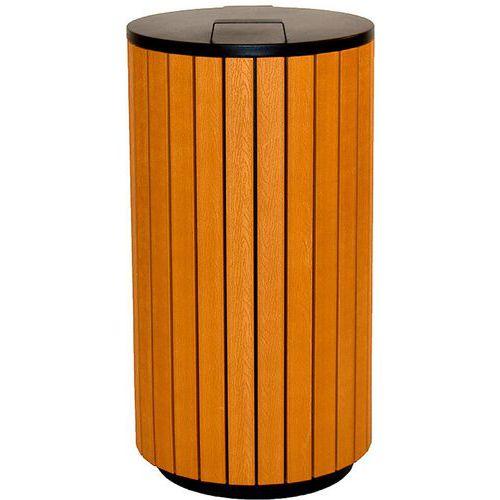 Illustration de : Poubelle d'extérieur 90 L, Look Bois