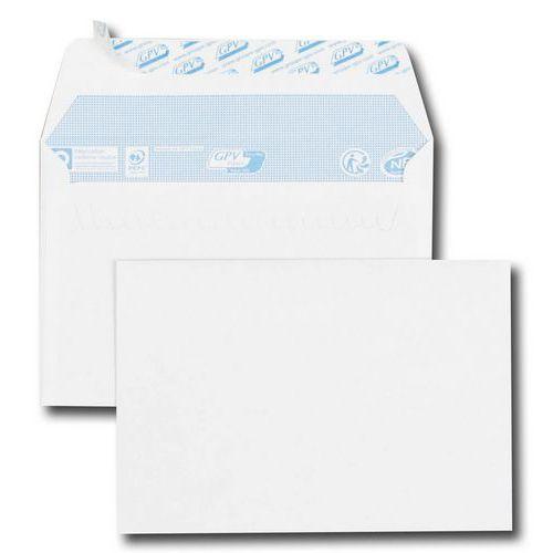 Illustration de : Enveloppe blanche autocollante siligom 80g 114x162 mm - GPV