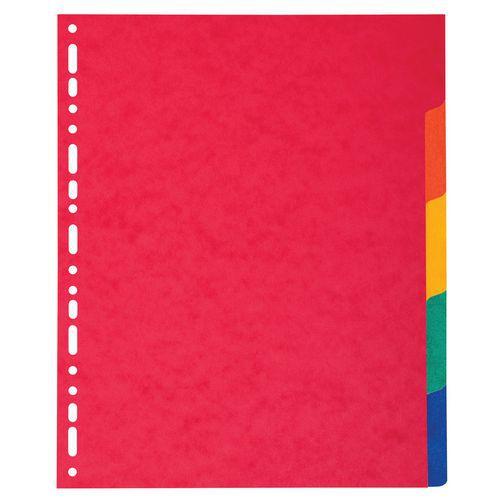 Illustration de : Intercalaires carte lustrée 225g 5 positions - a4 maxi