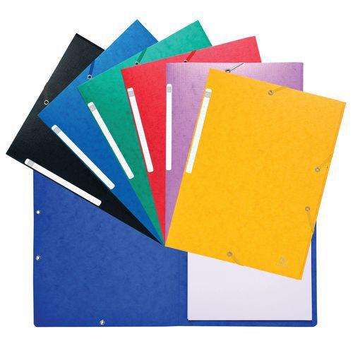 Illustration de : Chemise à élastiques sans rabat carte scotten 600g/m2 A4