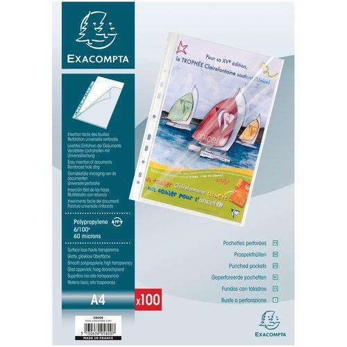 Illustration de : Etui carton de 100 pochettes ouverture haut-côté format A4