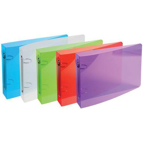 Illustration de : Classeur pour fiches bristol 100x150 2 anneaux 25mm pp