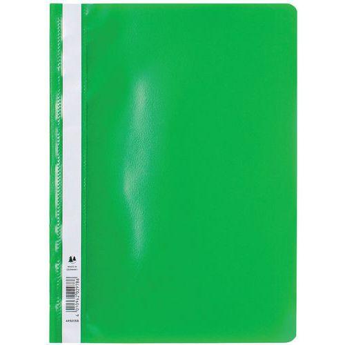 Lot de 25 chemises de présentation à lamelles PP standard A4 Vert clair thumbnail image 1