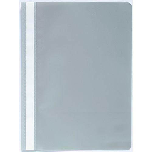 Lot de 25 chemises de présentation à lamelles PP standard A4 Gris thumbnail image 1