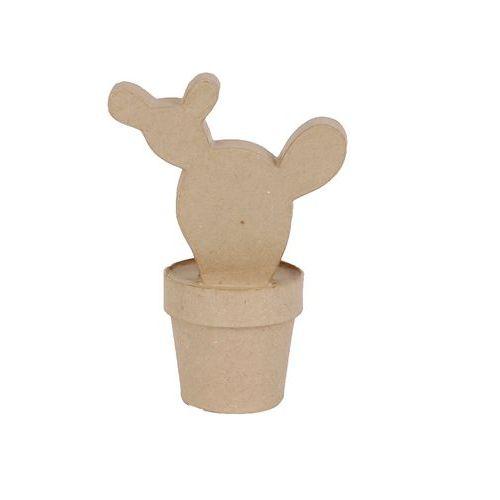 Illustration de : Cactus western 8 x 14 x 18 cm en papier mâché à décorer - Décopatch