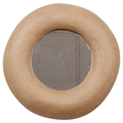 Illustration de : Miroir rond à suspendre en papier mâché à décorer - Décopatch