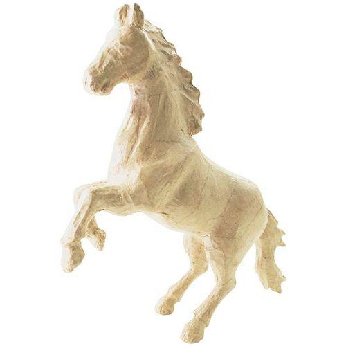 Illustration de : Cheval 16,5 cm en papier mâché à décorer - Décopatch