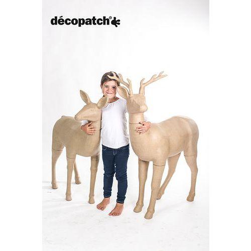 Illustration de : Renne 122 cm en papier mâché à décorer - Décopatch