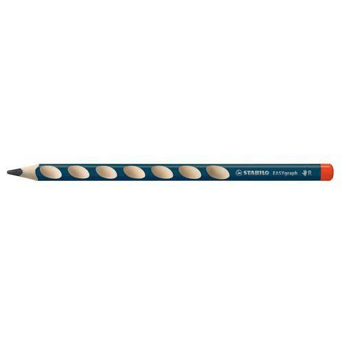 Illustration de : Crayon graphite HB corps large triangulaire easygraph - Stabilo