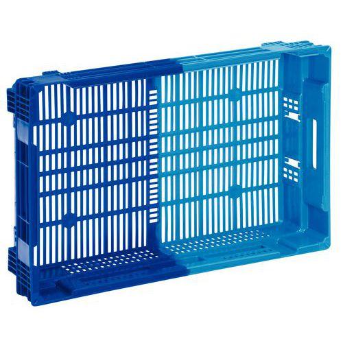 Illustration de : Bac gerbable grande distribution norme Europe - Longueur 600 mm - 26 à 60 L