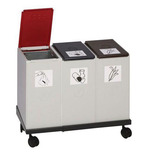 Illustration de : Socle mobile pour système de recyclage en plastique