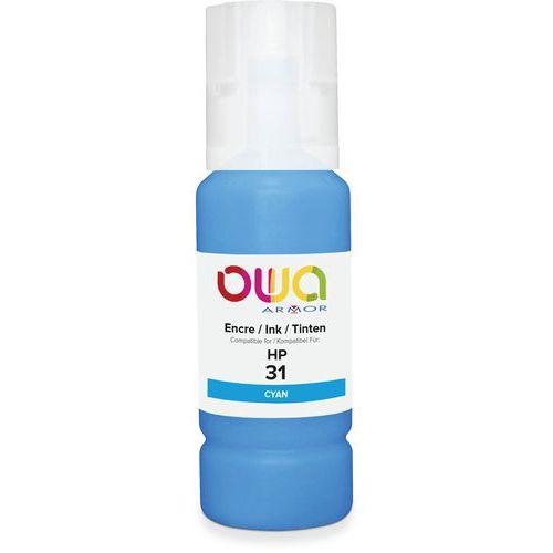 Illustration de : Bouteille d'encre compatible HP 31 - Owa