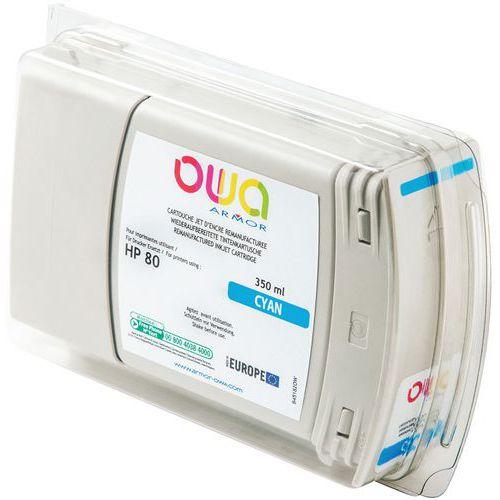 Illustration de : Cartouche d'encre traceur remanufacturée HP 80 - Owa