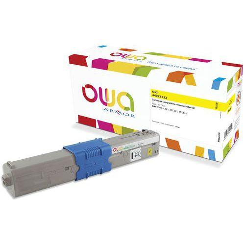 Toner remanufacturé OKI C301 - Jaune thumbnail image 1