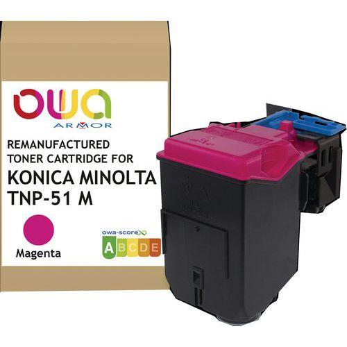 Toner remanufacturé Konica Minolta TNP-51M - Magenta thumbnail image 1