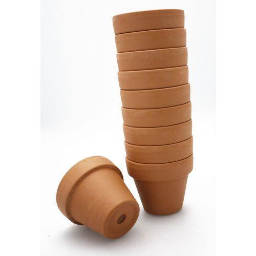 Illustration de : Lot de 10 pots de fleurs en terre Ø80 mm H 8 cm - Graine créative