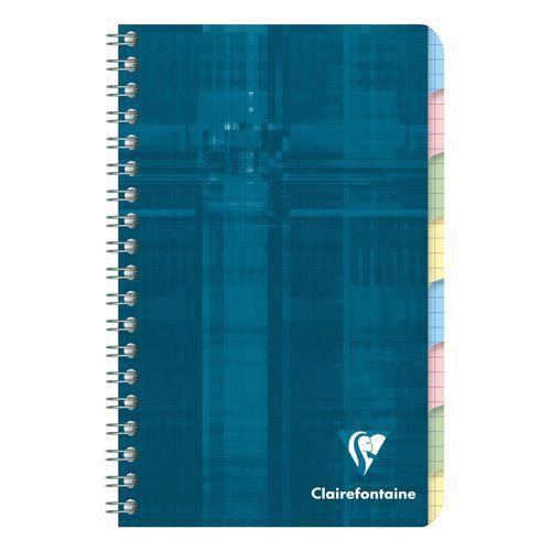 Illustration de : Répertoire libre reliure intégrale 11x17cm 8 sections - Clairefontaine