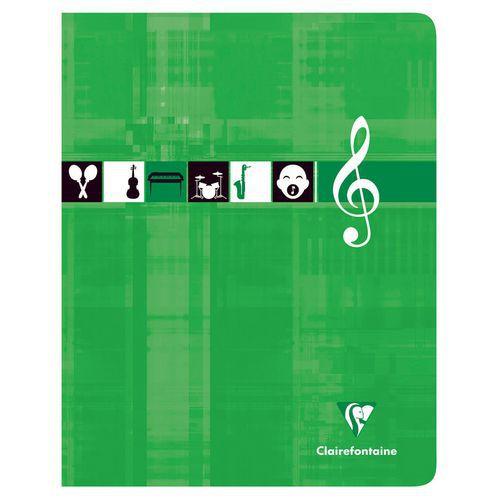 Illustration de : Cahier Musique & Chant piqué 17x22cm 56p - Clairefontaine