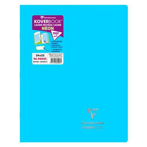 Illustration de : Cahier piqué Koverbook Neon 24x32cm - Clairefontaine