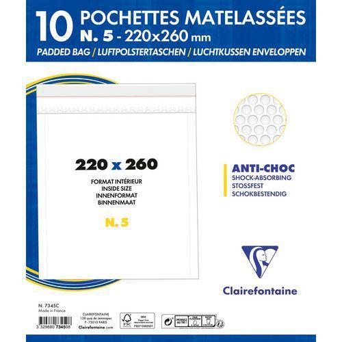 Illustration de : Pochettes à bulles x14 - Clairefontaine