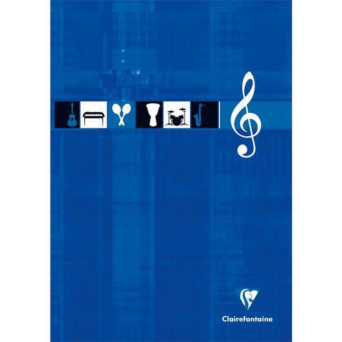 Illustration de : Bloc Musique encollé A4 100p - Clairefontaine