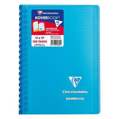 Illustration de : Carnet reliure intégrale enveloppante Koverbook - Clairefontaine