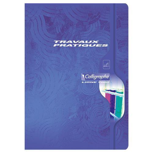 Illustration de : Cahier travaux pratiques piqué 7000 21x29,7cm Seyès/Uni - Calligraphe