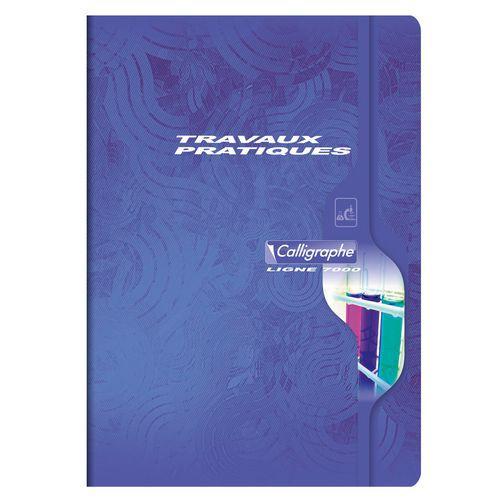 Illustration de : Cahier travaux pratiques piqué 7000 21x29,7cm Seyès/Uni - Calligraphe