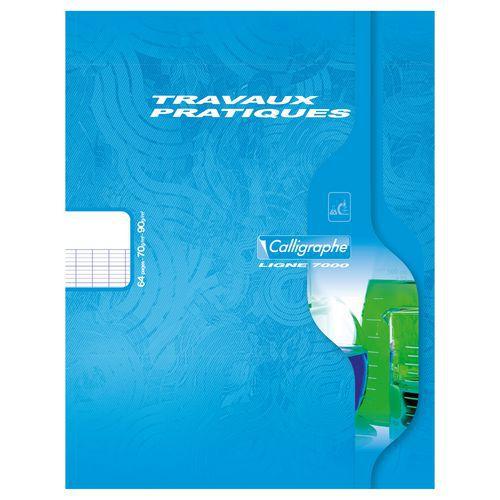 Illustration de : Cahier travaux pratiques piqué 7000 17x22cm Seyès/Uni - Calligraphe