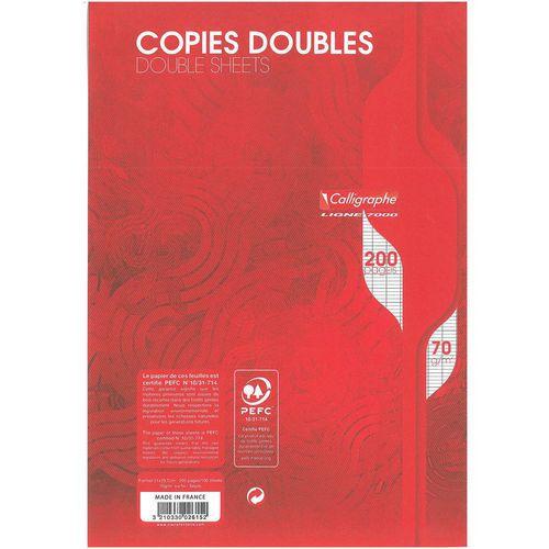 Illustration de : Copies doubles non perf sous film 7000 seyes 200p - Calligraphe