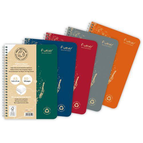 Illustration de : Carnet reliure intégrale forever premium A5 120p - Clairefontaine