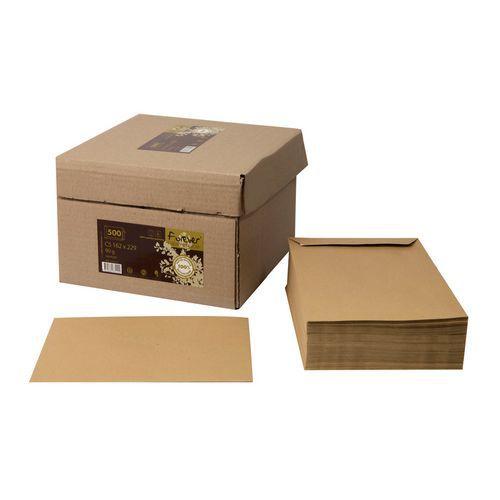 Illustration de : Pochettes kraft papier recyclé 162x229 - Clairefontaine