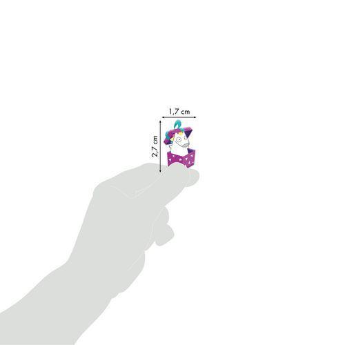 Illustration de : Etui 24 stickers 3d cooky 1 planche licorne anniversaire - Maildor