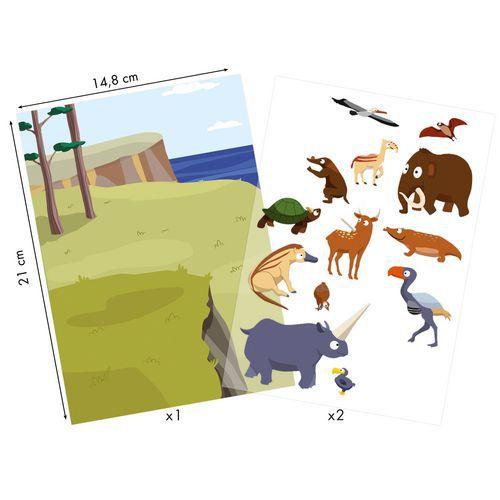 Illustration de : Sachet 26 gommettes sweety préhistoire - Maildor