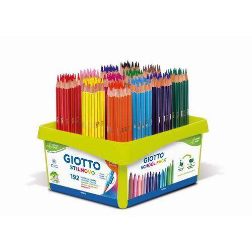 Illustration de : Schoolpack 192 crayons de couleurs omyacolor stilnovo 2 - Giotto