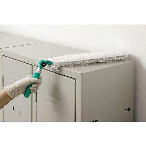 Illustration de : Ramasse-poussière microfibre - Poignée ergonomique