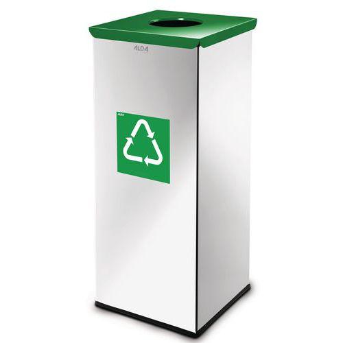 Poubelle métallique Prestige de recyclage 60 L, vert thumbnail image 1