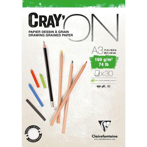 Illustration de : Bloc Cray'ON 160g encollé - Clairefontaine