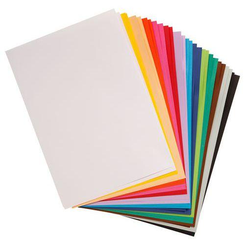 Illustration de : Assortiment 28 feuilles Papier Dessin Lisse Maya vives- Clairefontaine