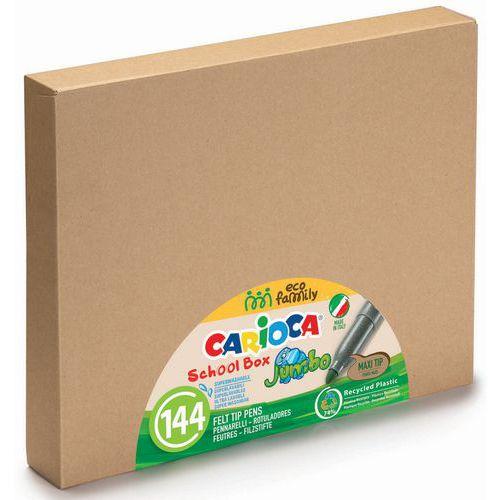 Illustration de : Schoolpack 144 feutres pointe extra large jumbo 6mm - Carioca