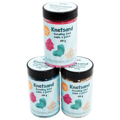 Illustration de : Set 3 pots 150g de sable coloré élastique à pétrir