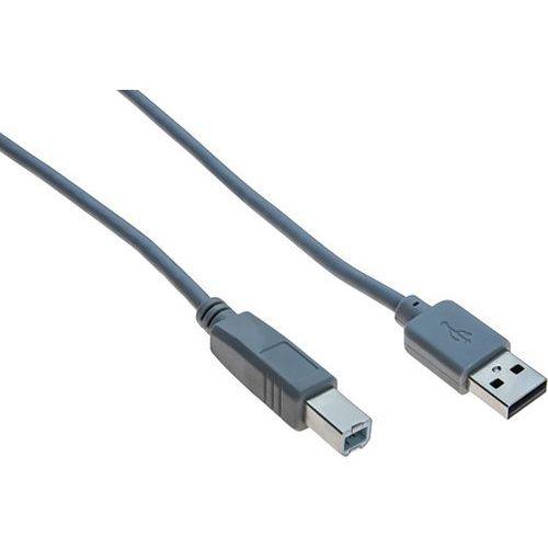 Illustration de : Cordon USB 2.0 A et B gris - 1,0 m