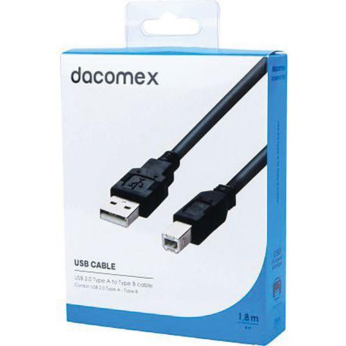Illustration de : Cordon USB 2.0 Type-A - Type-B - 1,8 m DACOMEX