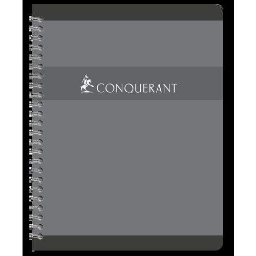 Illustration de : Cahier 180 pages spirale 17x22 seyes couleurs - Conquerant