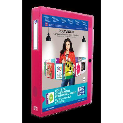 Illustration de : Boîte 24x32 dos 40 mm +pression en PP opaque Polyvision - Oxford