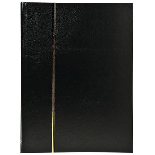Illustration de : Album de timbres simili-cuir pages noires